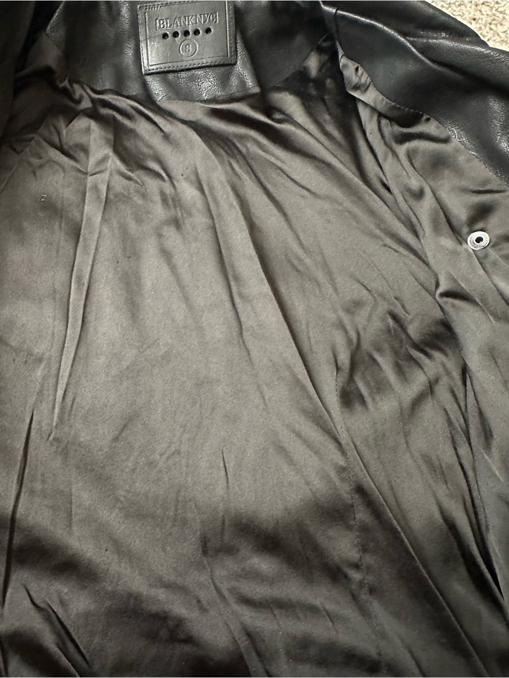Blank NYC Black Faux Leather Moto Jacket - Picture 3 of 5